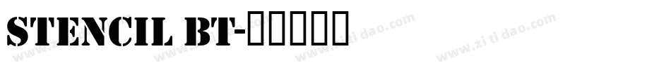 Stencil BT字体转换